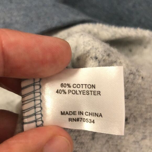 Orvis M Blue with Black Specks Pullover Sweatshirt - Picture 9 of 10